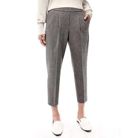 Babaton Cohen Pant Black Grey Salt N Pepper Wool Pants Size 00 - Picture 1 of 9